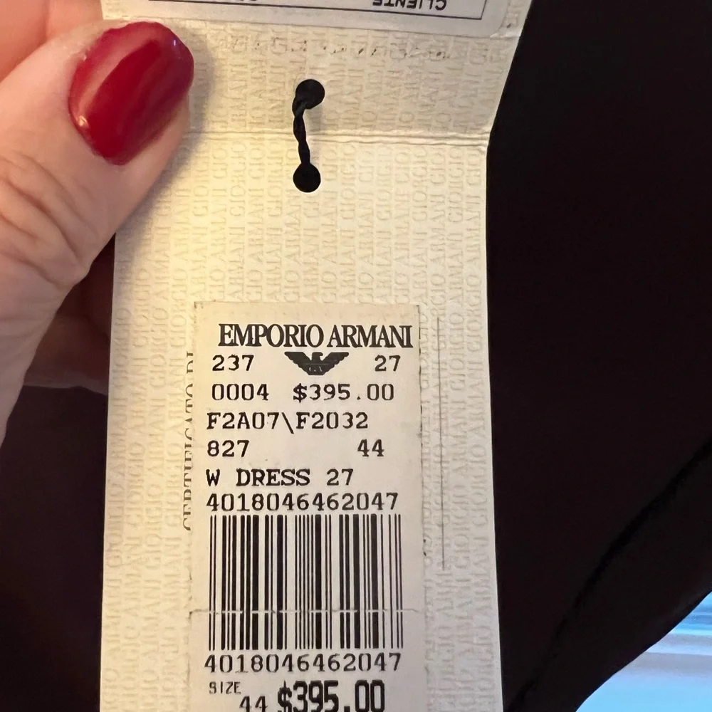 NWT Emporio Armani Women’s Long Sleeve Dress Size 44 - Picture 10 of 10